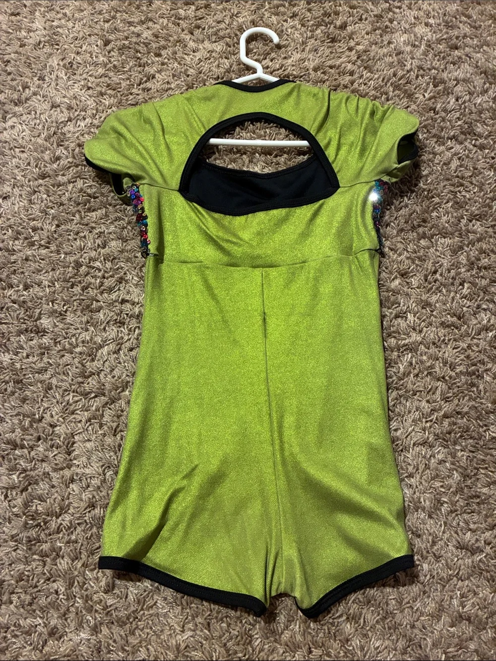 Kids green tap / jazz dance costume